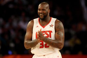 PHOENIX - FEBRUARY 15: Shaquille O'Neal #32 of the Western Conference smiles during the first half of 58th NBA All-Star Game, part of 2009 NBA All-Star Weekend at US Airways Center on February 15, 2009 in Phoenix, Arizona. NOTE TO USER: User expressly acknowledges and agrees that, by downloading and or using this photograph, User is consenting to the terms and conditions of the Getty Images License Agreement. (Photo by Ronald Martinez/Getty Images)