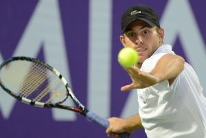 KEY BISCAYNE, FL - DECEMBER 02: Andy Roddick participates in the inaugural Miami Tennis Cup at Crandon Park Tennis Center on December 2, 2012 in Key Biscayne, Florida. (Photo by Larry Marano/Getty Images for the Miami Tennis Cup)